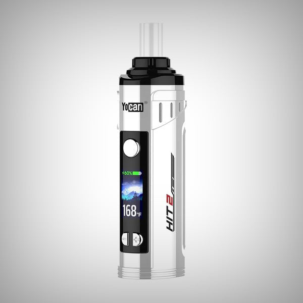 Yocan HIT 2 dry herb vaporizer showing LCD color display
