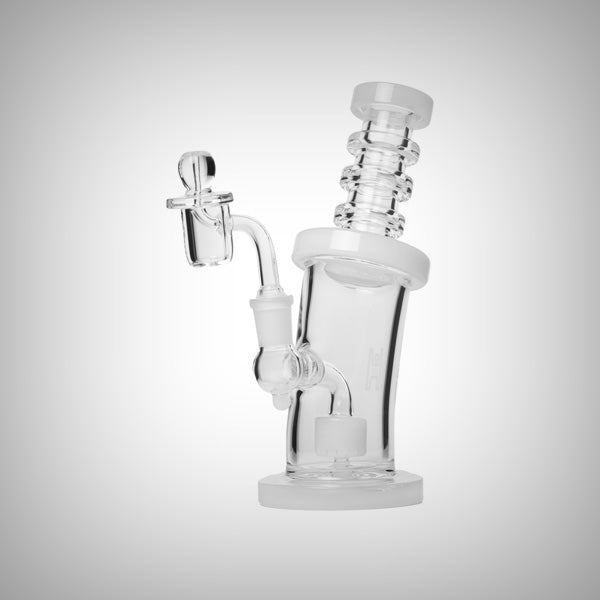 bent neck dab rig with showerhead perc Human Grade