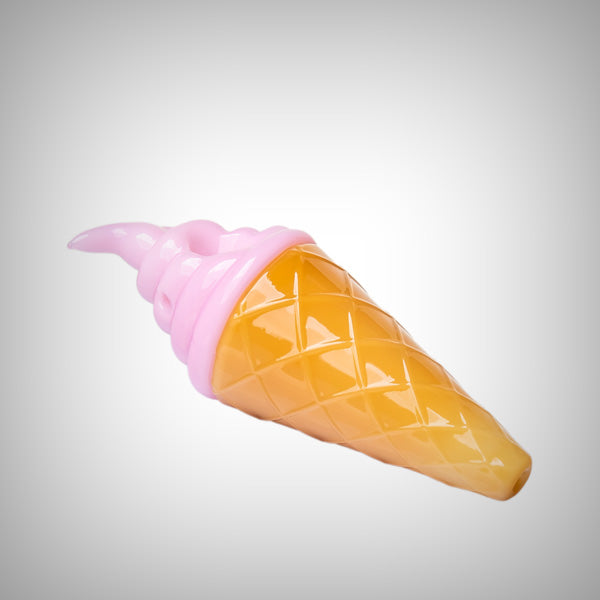 BIGFUN! Vanilla Ice Cream Hand Pipe in borosilicate glass