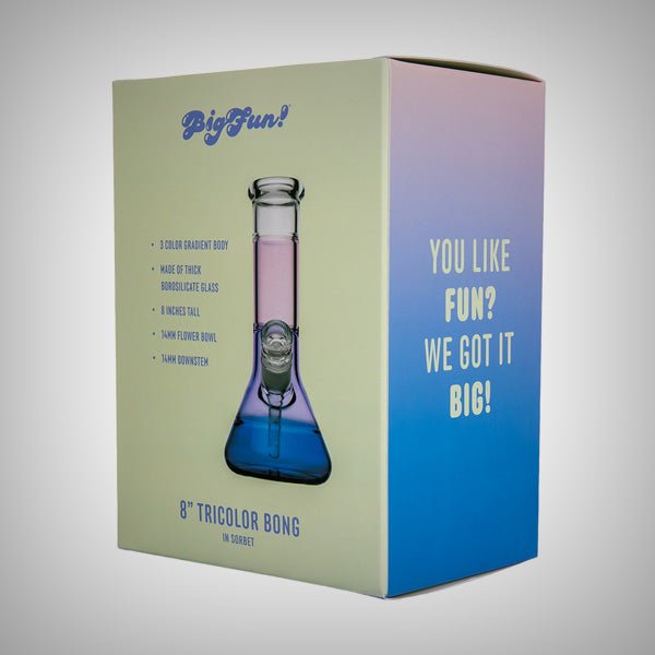 BIGFUN! Tricolor Bong – Durable 5mm Glass Water Pipe by BIGFUN! | Bongs & Waterpipes | 421Store online smoke shop