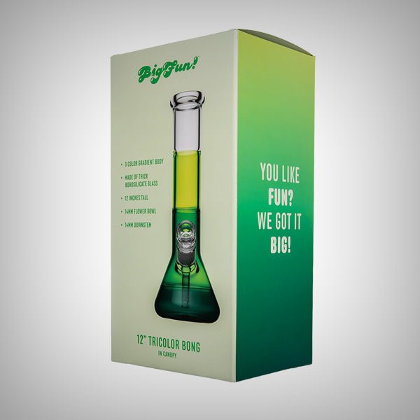 BIGFUN! Tricolor Bong – Durable 5mm Glass Water Pipe by BIGFUN! | Bongs & Waterpipes | 421Store online smoke shop