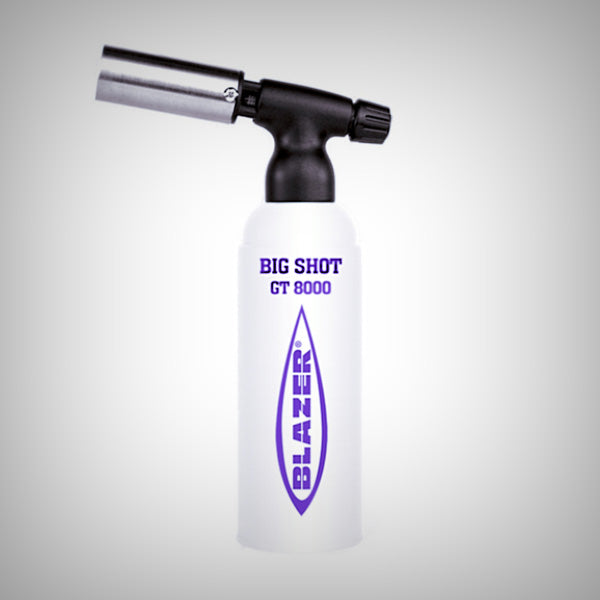 Blazer Big Shot GT 8000 orange butane torch with black tabletop base