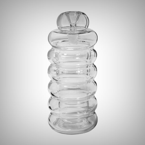 Decorative glass gravity bong with bubble-inspired design