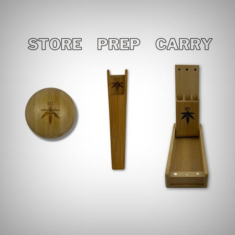 Bzz Bamboo Accessory Bundle – 3 - Piece Herb Storage & Rolling Set by Bzz Box | Storage Solutions | 421Store online smoke shop