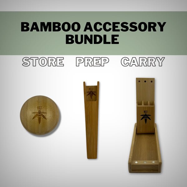 Bzz Bamboo Accessory Bundle – 3 - Piece Herb Storage & Rolling Set by Bzz Box | Storage Solutions | 421Store online smoke shop