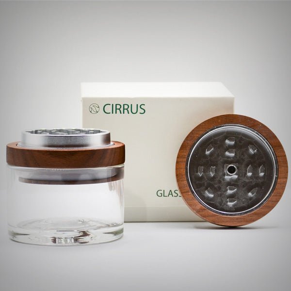 Cirrus Glass Grinder – 2.5” Premium Glass & Walnut Grinder (3 Styles) by Cirrus Glass | Smoking Accessories | 421Store online smoke shop