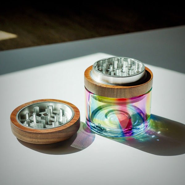 Cirrus Glass Grinder – 2.5” Premium Glass & Walnut Grinder (3 Styles) by Cirrus Glass | Smoking Accessories | 421Store online smoke shop