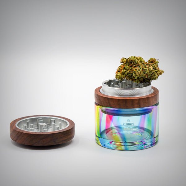 Cirrus Glass Grinder – 2.5” Premium Glass & Walnut Grinder (3 Styles) by Cirrus Glass | Smoking Accessories | 421Store online smoke shop