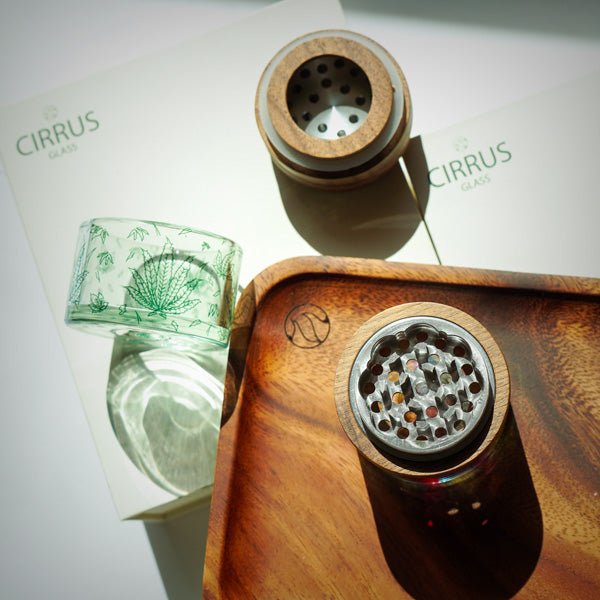 Cirrus Glass Grinder – 2.5” Premium Glass & Walnut Grinder (3 Styles) by Cirrus Glass | Smoking Accessories | 421Store online smoke shop