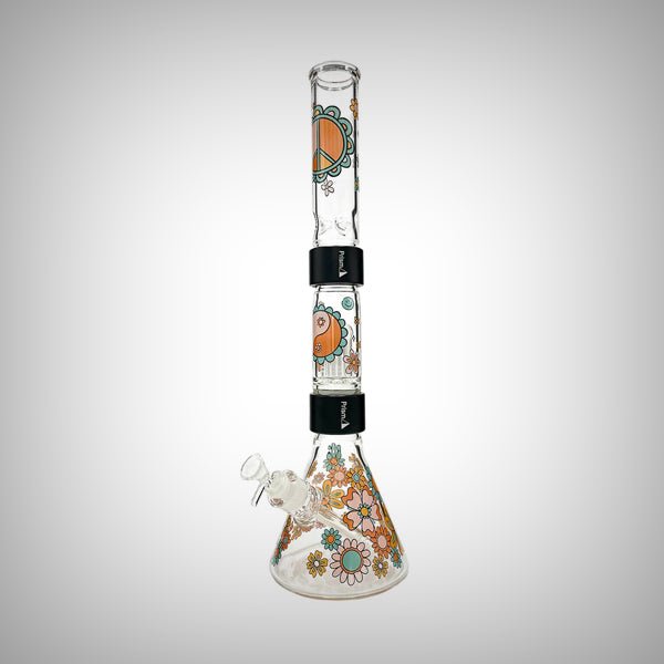 Flower Power Beaker Single Stack and Double Stack by Prism Waterpipes | glass bongs | 421Store online smoke shop