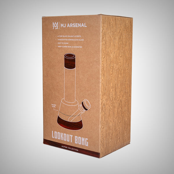 MJ Arsenal Alpine Lookout Water Pipe with Walnut Accents