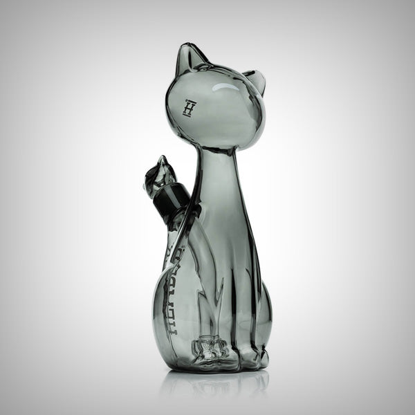 HEMPER Alley Cats small glass water pipe in Smoke finish