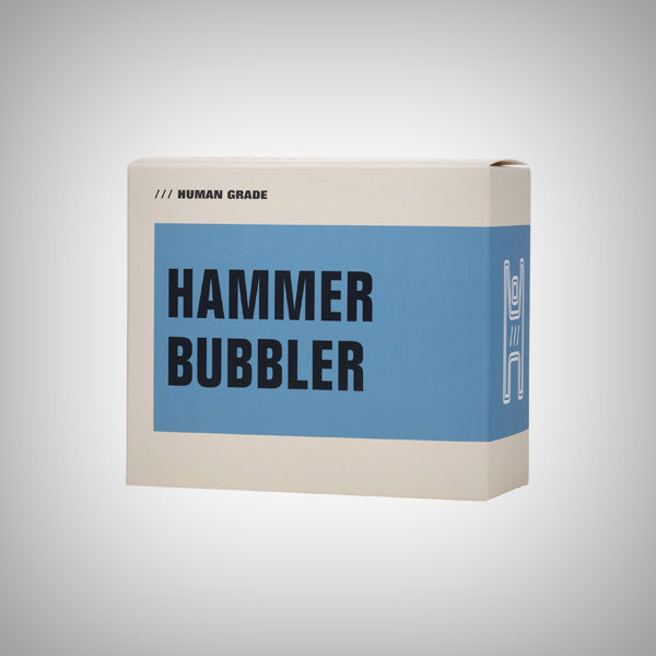 Compact hammer bubbler with built-in straight perc