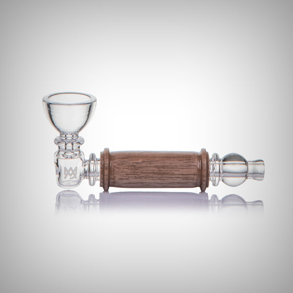MJ Arsenal Creek Hand Pipe with borosilicate glass and black walnut accents
