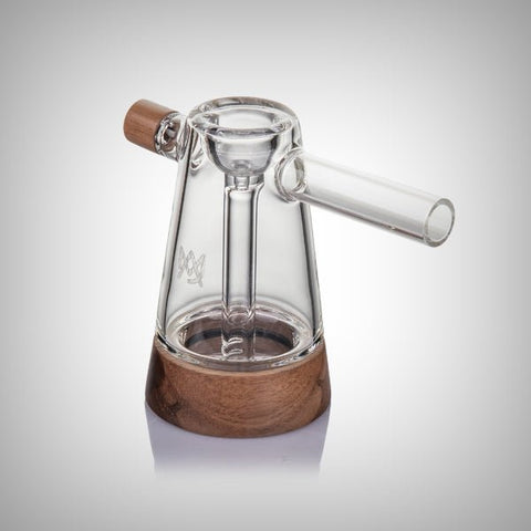 MJ Arsenal Mesa Bubbler – Compact Glass Bubbler with Walnut Accents by MJ Arsenal | Waterpipes | 421Store online smoke shop
