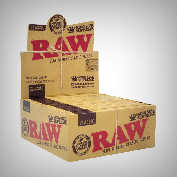RAW Classic Rolling Papers King Size Slim – Natural Unbleached by RAW | rolling paper | 421Store online smoke shop