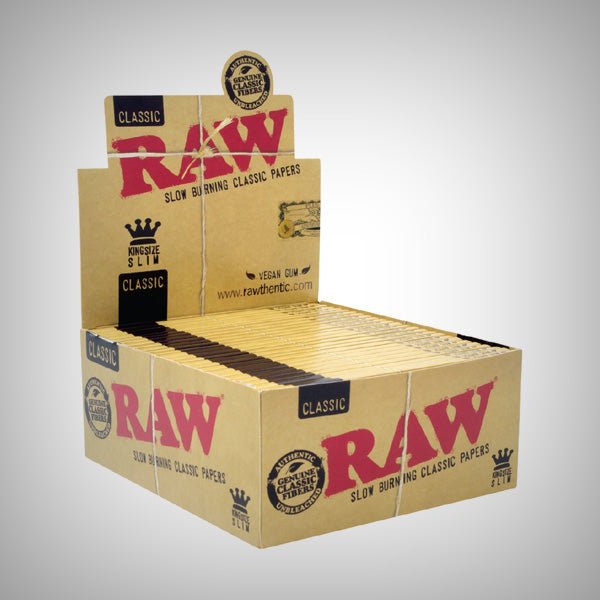RAW Classic Rolling Papers King Size Slim – Natural Unbleached by RAW | rolling paper | 421Store online smoke shop