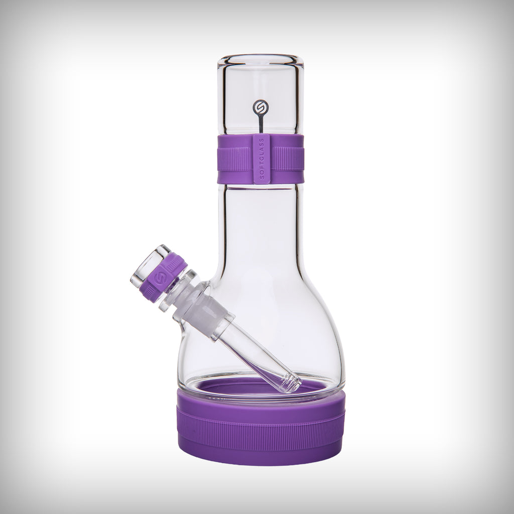 Softglass Core Water Pipe | Glass Bong with Silicone Grip