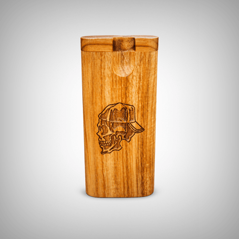 The Mill Luxury Wooden Skull Dugout with One-Hitter by The Mill | Storage Solutions | 421Store online smoke shop