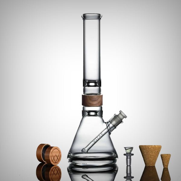 Vitae Glass – 16" Classic Beaker Bong with Hourglass Ice Catcher by Vitae Glass | Bongs & Waterpipes | 421Store online smoke shop
