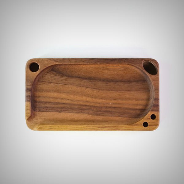 Walnut Rolling Tray & Storage Station From Smoke Honest by Smoke Honest | Pipes & Blunts | 421Store online smoke shop