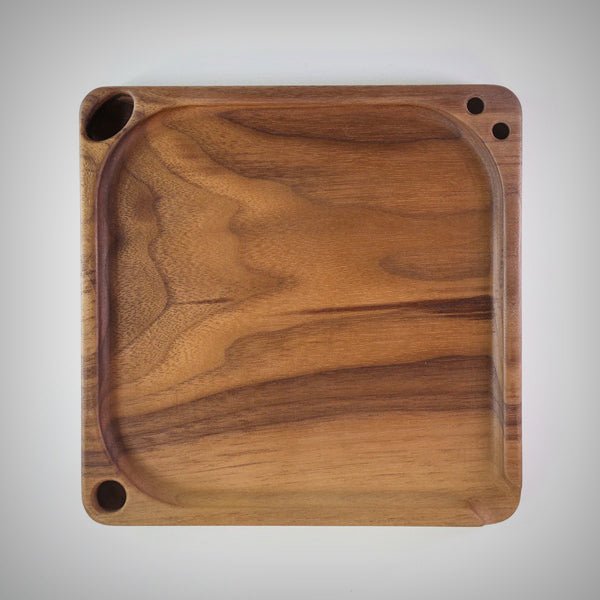 Walnut Rolling Tray & Storage Station From Smoke Honest by Smoke Honest | Pipes & Blunts | 421Store online smoke shop