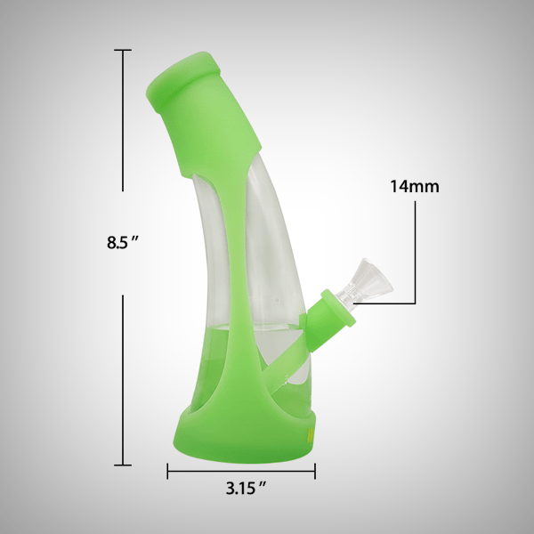 8.5" Horn Silicone Glass Water Pipe from Waxmaid by Waxmaid | Bubblers | 421Store online smoke shop