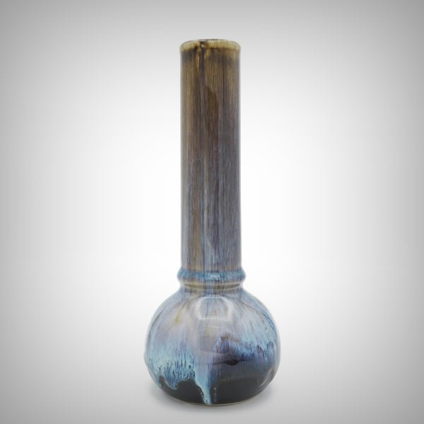 Artistic ceramic bong with crystallized glaze finish