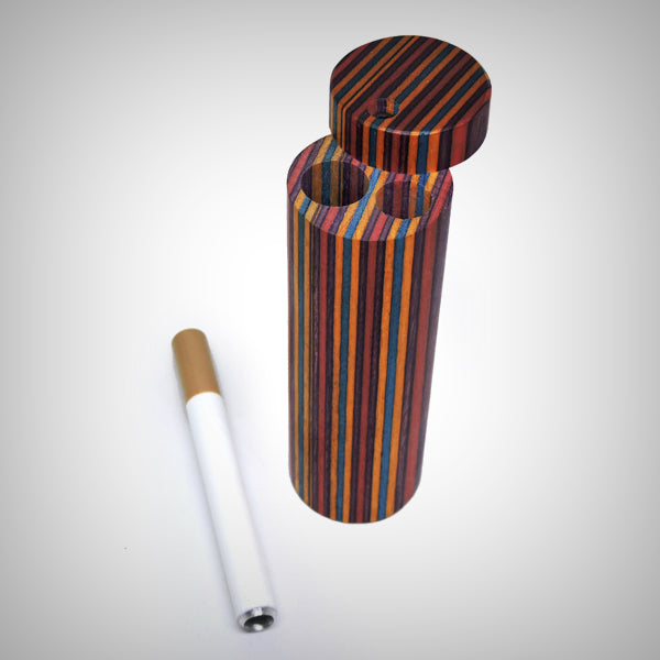 Compact wood dugout with matching one hitter