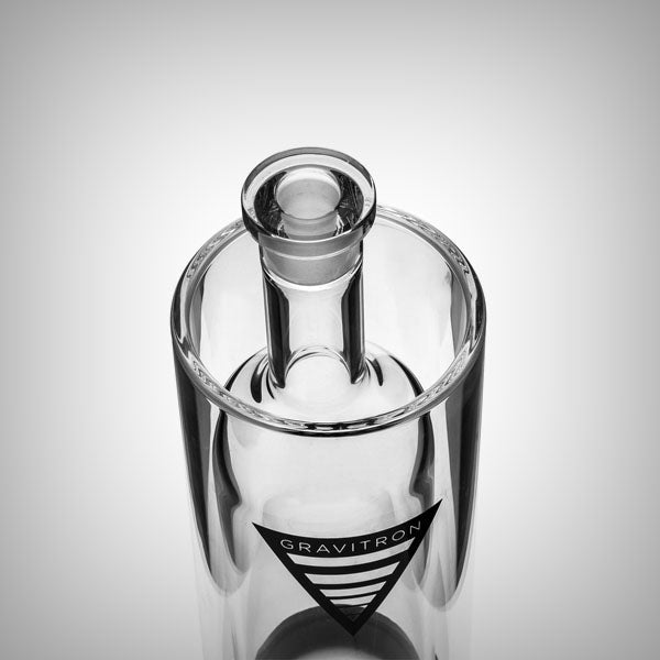 Glass gravity bong with airtight silicone seal by GRAV