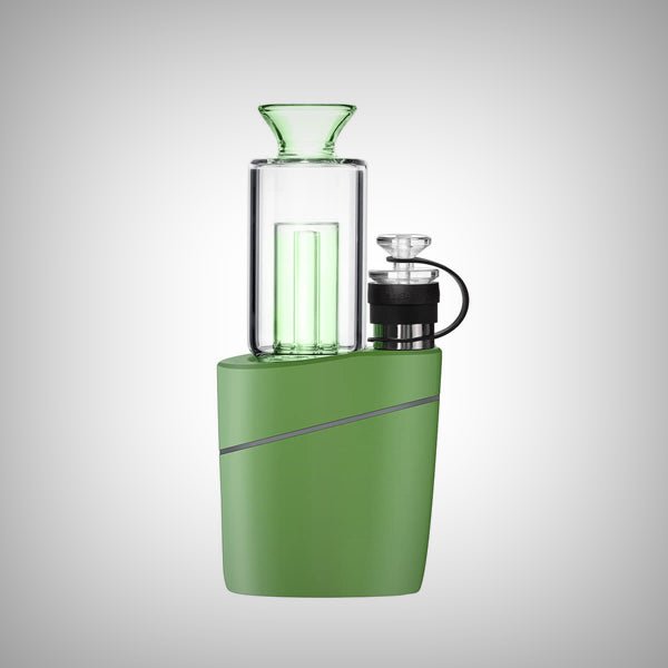 Green VLAB Halo V2 Smart E-Rig with glass bubbler and tethered cap