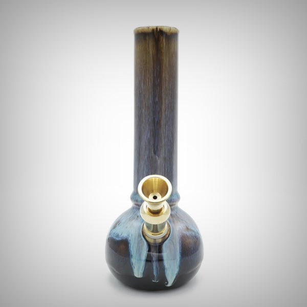 Handmade Lapis ceramic water pipe by Minh Le Studio