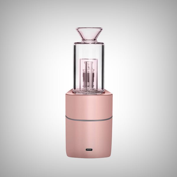 Pink VLAB Halo V2 Smart E-Rig with glass water bubbler and tethered cap