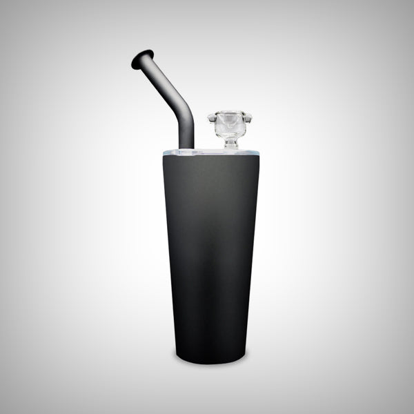 Polar Blast Mega black 30 oz tumbler water pipe with glass bowl