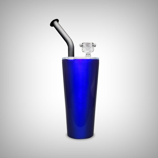 Polar Blast Skinny hot pink tumbler water pipe with glass bowl