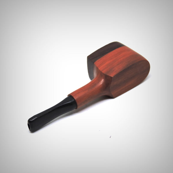 Portable wooden pipe with protective swivel cover