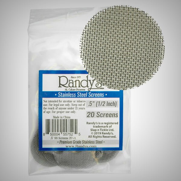 Randy’s pipe screens bulk jar with stainless steel mesh filters