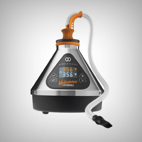 Silver VOLCANO HYBRID Vaporizer with Tube attached