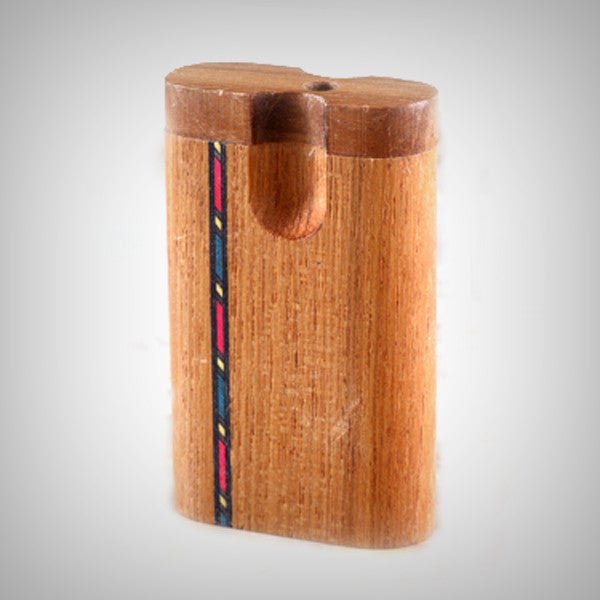 Small teak inlay swivel dugout with built in one hitter