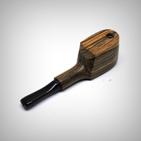 The Mill compact wooden smoking pipe with lid made from Bacote wood