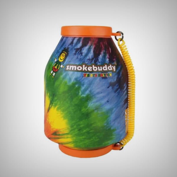 Tie-dye Smokebuddy Original Personal Air Filter with orange trim