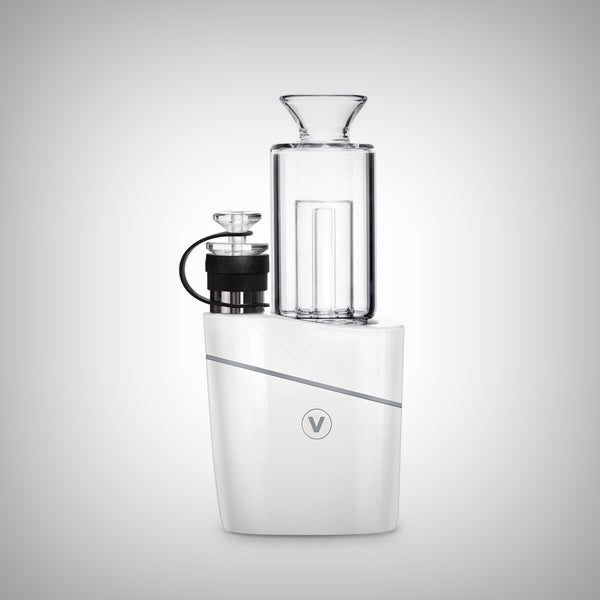 White VLAB Halo V2 Smart E-Rig rear view with glass bubbler and USB-C charging port