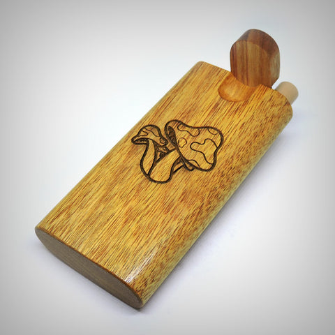 Wooden dugout with built-in one hitter storage compartment