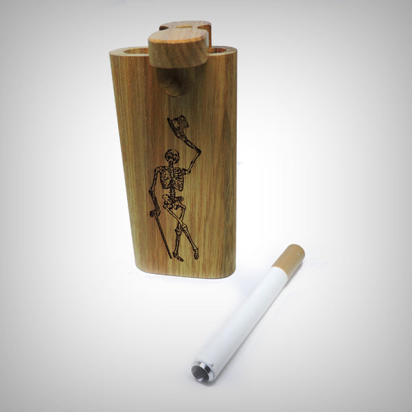 cigarette one hitter amazon Skeleton Stash Dugout Pipe – Wooden Dugout