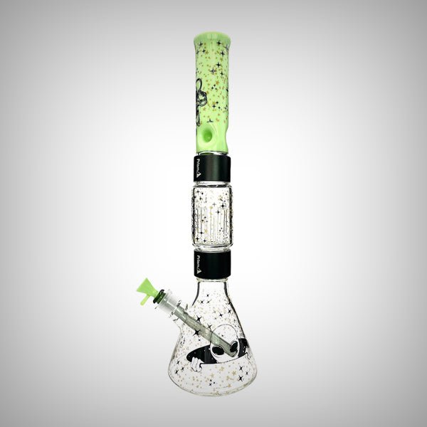 Halo Spaced Out Beaker Double Stack by Prism Waterpipes | glass bongs | 421Store online smoke shop