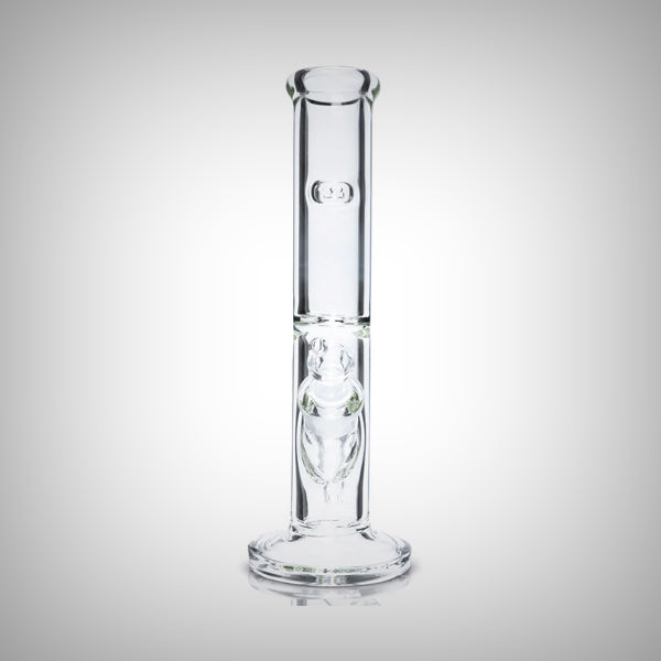 12 GLASS TOBACCO WATER PIPE STRAIGHT WITH CRYSTAL